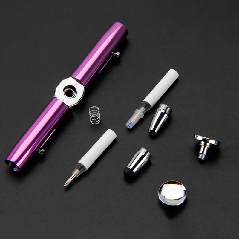 Fidget Pen Fidget Spinner Toy EDC Anti Stress Relief Metal Shell Removable Ballpoint Pen for Student 1 - Pen Fidget