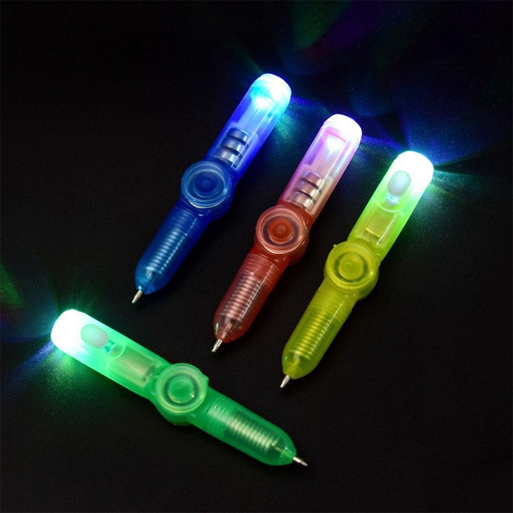 LED Spinning Pen Ball Pen Fidget Spinner Hand Top Glow In Dark Light EDC Stress Relief 1 - Pen Fidget