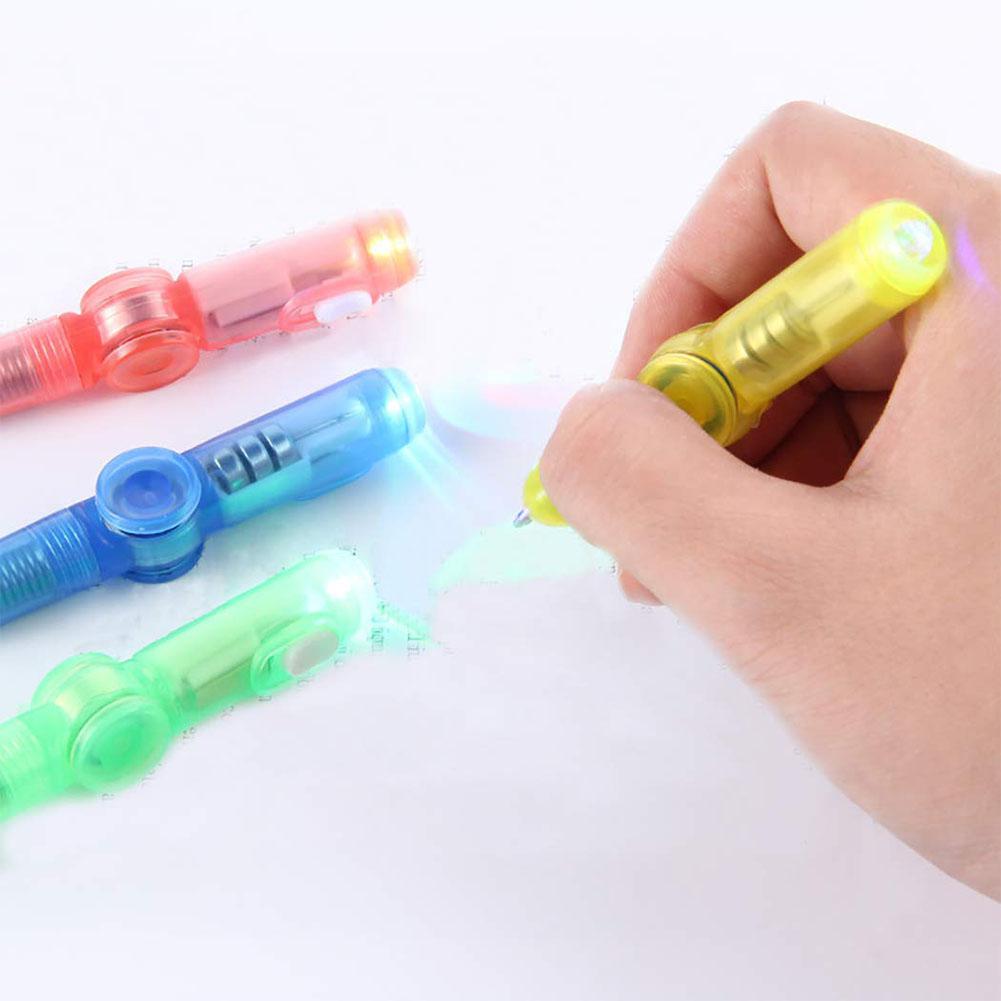 LED Spinning Pen Ball Pen Fidget Spinner Hand Top Glow In Dark Light EDC Stress Relief 3 - Pen Fidget