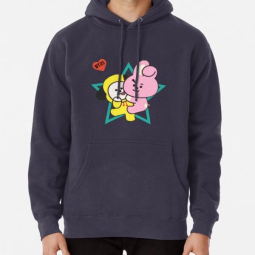 Cooky and Chimmy Bt21 Pullover Hoodie RB2103 product Offical bt21 Merch