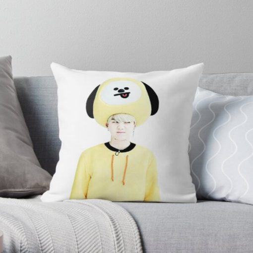 BTS Suga as BT21 Chimmy Throw Pillow RB2103 product Offical bt21 Merch